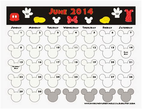 Especially mickey mouse, which is one disney character that has got almost every kid fall in love with him? My Disney Life: June 2014 Calendar