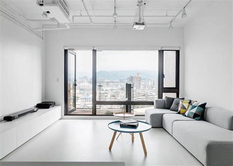 Clean Minimalist Apartment With A Window Overlooking The City Taipei