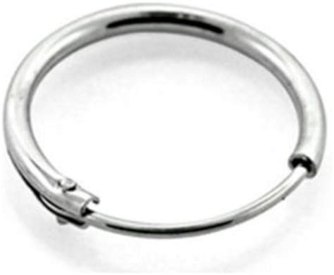 925 Sterling Silver Nose Ring Hoop 516 79mm 22g Jewelry