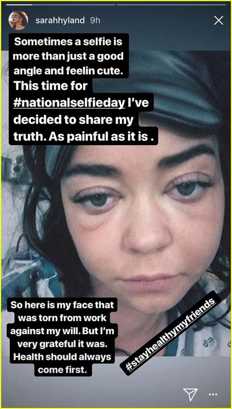 Full Sized Photo Of Sarah Hyland Selfie From The Hospital 01 Photo