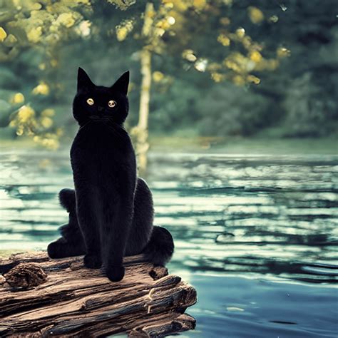 Small Black Cat Facing Away · Creative Fabrica