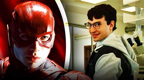 the flash movie reveals new look at ezra miller s barry allen in science lab