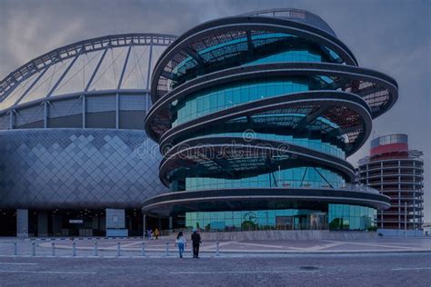 3 2 1 Qatar Olympic And Sports Museum In Doha Qatar External Sunset