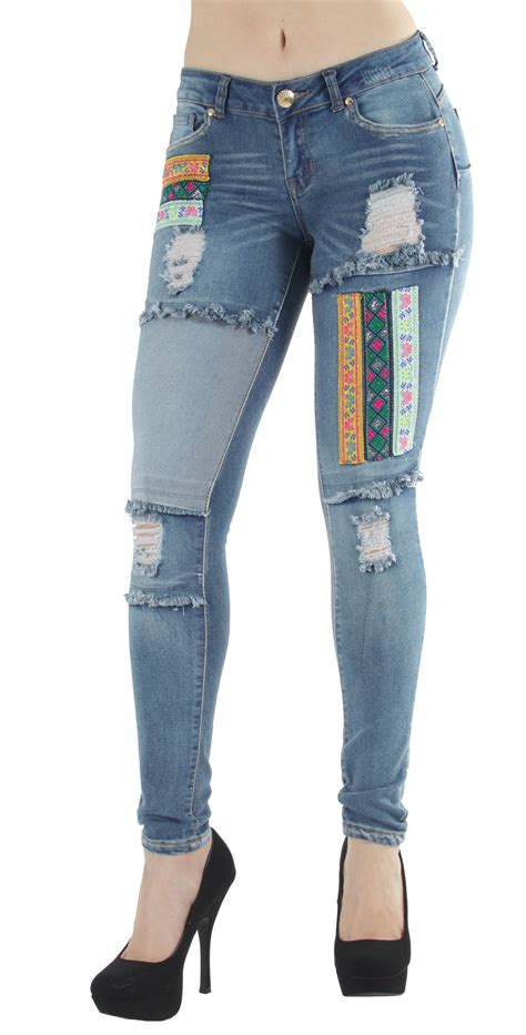 DN N S Premium Butt Lift Ripped Skinny Jeans With Patches EBay