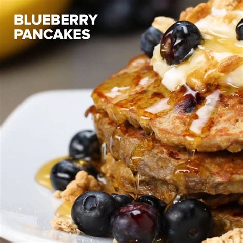 Healthy Blueberry Pancakes Recipe By Tasty