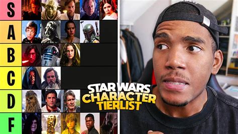 Ranking Every Star Wars Character Star Wars Character Tierlist Youtube
