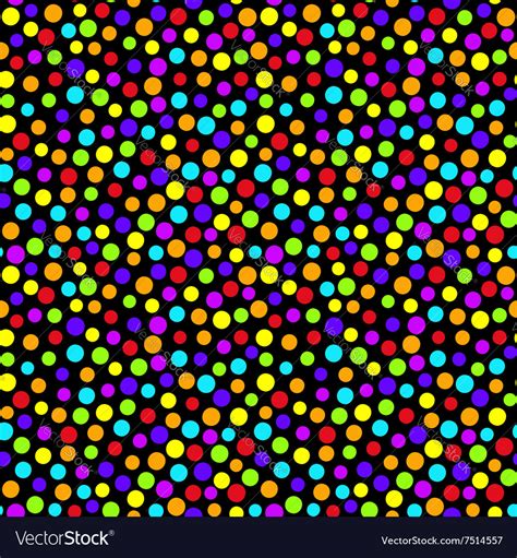 Rainbow Colors Polka Dot Seamless Pattern Vector Image