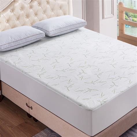 bamboo waterproof mattress protector queen size hypoallergenic and breathable waterproof