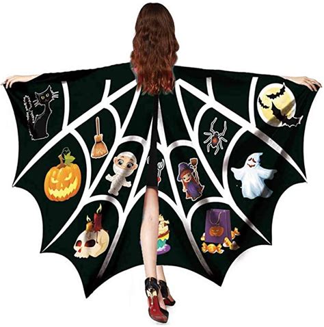 Vantina Womens Halloween Vampire Bat Wings Shawl Cape