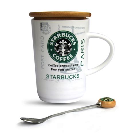 Starbucks Mug Ceramic Cup With Lid Happy Shop