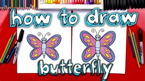 How To Draw A Butterfly Cartoon Butterfly Drawing Tutorial Youtube