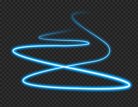 Hd Blue Spiral Swirl Curve Neon Light Line Png Citypng