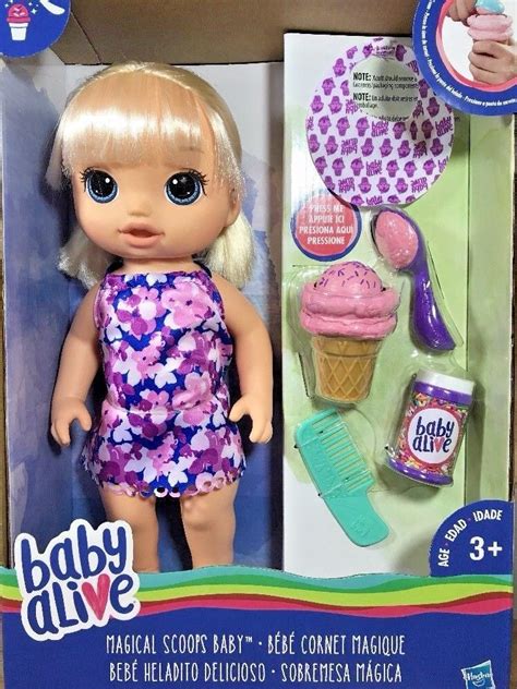 Baby Alive Magical Scoops Doll Interactive Accessories Dress Ice Cream