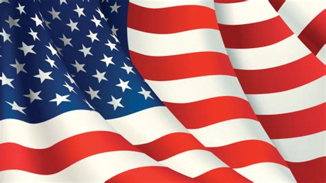 An Illustration Of An American Flag Waving Stock Illustration