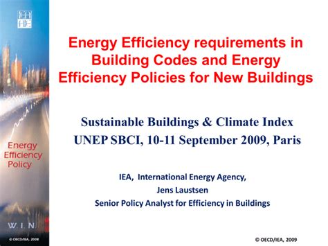 Energy Efficiency Requirements In Building Codes And