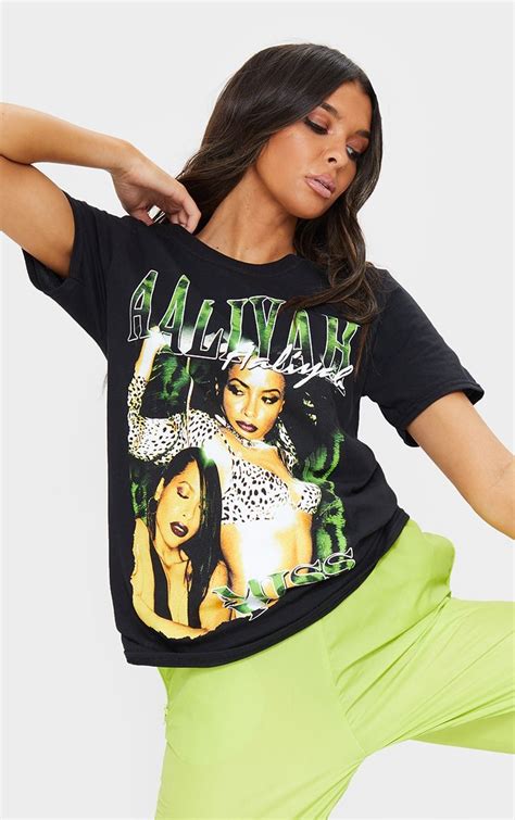 Black Printed Aaliyah T Shirt Aaliyah T Shirt Black Print Colorful Shirts