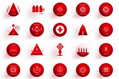 Premium Ai Image Vibrant Collection 32 Stunning Red Mark Icons 02027 01