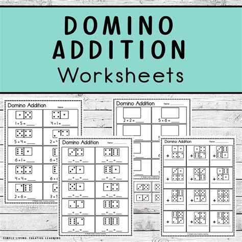 Domino Addition Worksheets Simple Living Creative Learning