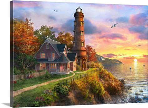 Sunset Lighthouse Wall Art Canvas Prints Framed Prints Wall Peels