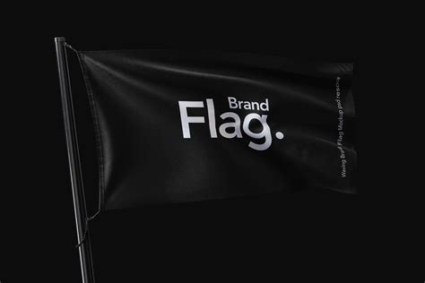 Waving Brand Psd Flag Mockup Psd Mock Up Templates Pixeden