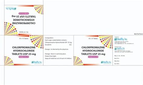 Chlorpromazine Hcl Tablets Usp 25 Mg At Rs 90strip Pharmaceutical