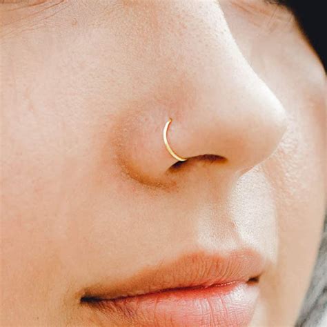 Amazon Com G Mm Mm K Gold Filled Adjustable Hoop Nose Ring