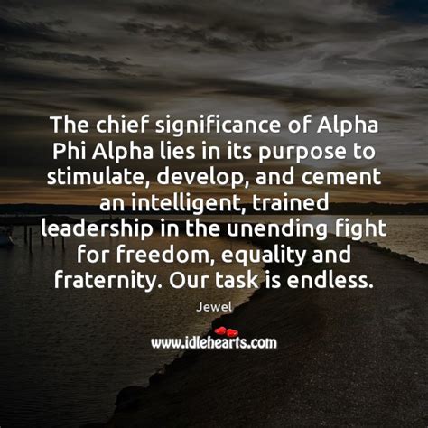 The Chief Significance Of Alpha Phi Alpha Lies In Its Purpose To