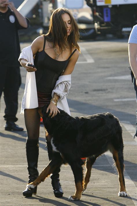 Lovely Ladies In Leather Eliza Dushku In A Leather Mini Skirt