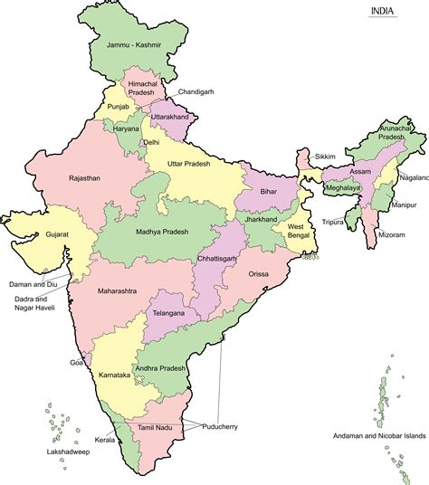 India Map India Political Map Outline Clipart Large Size Png Image Images