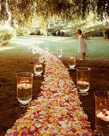 An outdoor wedding altar can simply be made of a gazebo covered with themed drapes to create a perfect wedding altar. Do It Yourself Weddings: DIY Aisle and Altar Flowers