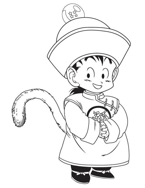Kizicolor.com provides a large diversity of free printable coloring pages for kids, available in over 16 languages, coloring sheets, free colouring book, illustrations, printable pictures, clipart, black and white pictures, line art and drawings. Little Gohan In Dragon Ball Z Coloring Page : Kids Play Color