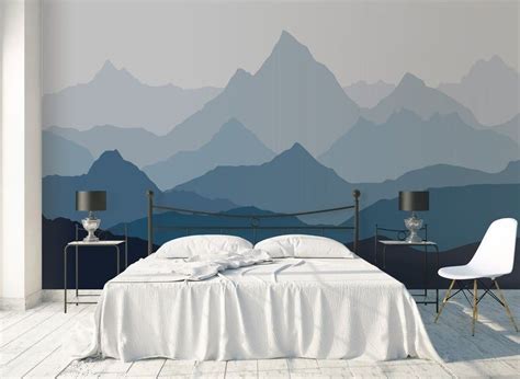 Pin by Damar Prasetyo on Dillon Bedroom in 2021 | Ombre mountain mural
