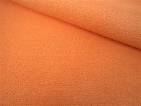Italian Wool Double Crepe In Bright Orange Bandj Fabrics