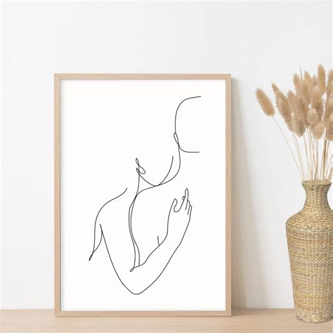 Buy Abstract Couple Line Art Romantic Poster Couple One Line Art Online