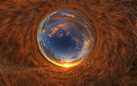 Abstract Nature Fields Panorama Circle Wallpaper 1920x1200 319483