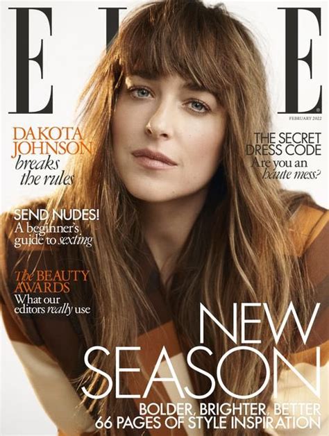 Elle Uk Magazine February 2022 Dakota Johnson Yourcelebritymagazines