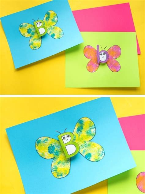 Simple Letter B Butterfly Craft Crafts By Ria