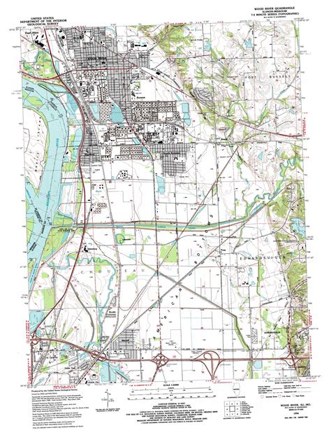 Wood River Topographic Map Il Mo Usgs Topo Quad 38090g1