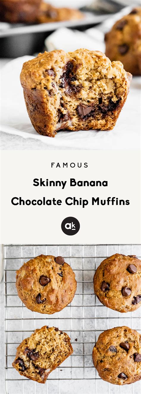 Minute Skinny Banana Chocolate Chip Muffins Recipe Healthy