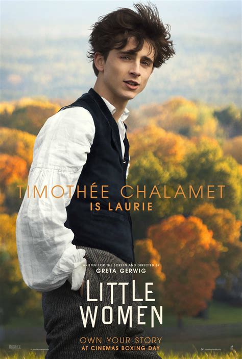 Little Women Timothee Chalamet Laurie Character Poster Grazia