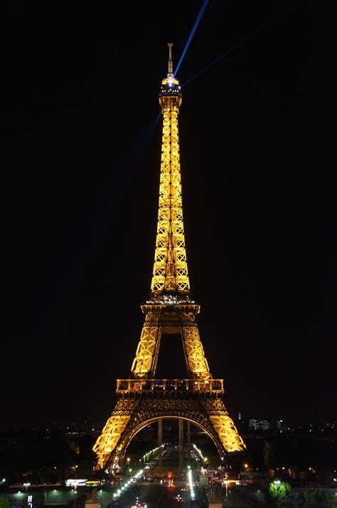 Free Images Night Eiffel Tower Paris Travel France Landmark