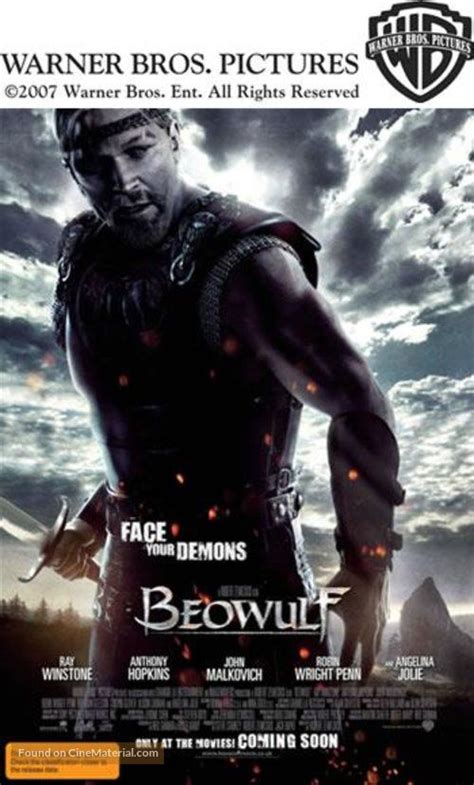 Beowulf 2007 Australian Movie Poster FACE YOUR DEMONS 2