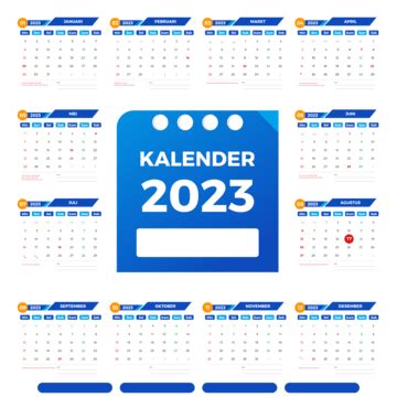 Kalender 2023 Lengkap Dengan Tanggal Merah PNG Bilder Vektoren Und