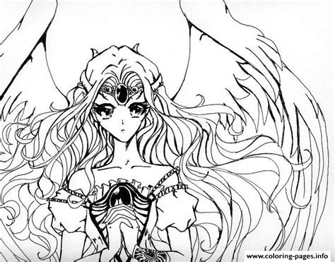 Anime Angel Girl 3 Coloring Page Printable
