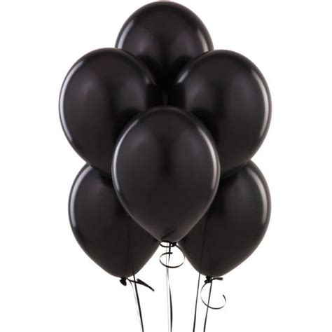 Black Balloon Bouquet Helium Filled 5 Pcs