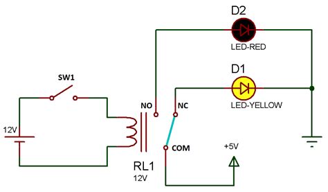 Simple Relay Circuit Schematic Circuit Diagram