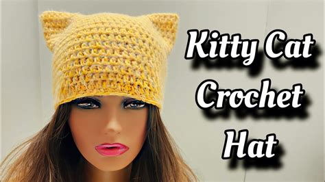 Crochet Cat Ear Beanie Easy Beginner Friendly Tutorial Youtube