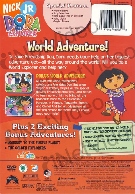Dora The Explorer World Adventure On Dvd Movie