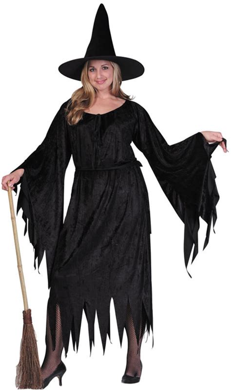 Adult Plus Size Sexy Witch Costume Classic Black Witch Costumes