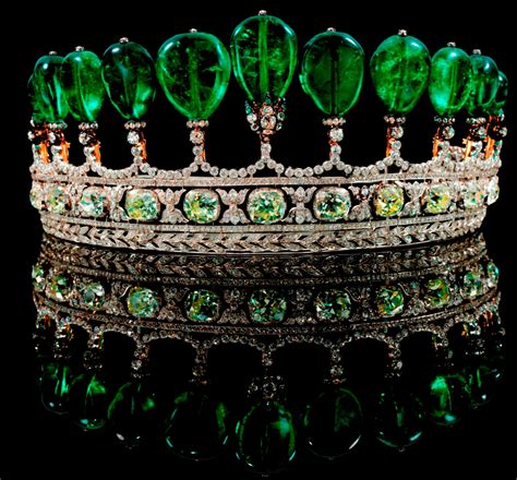 Rare Emerald And Diamond Tiara Goes Under The Hammer At Sothebys